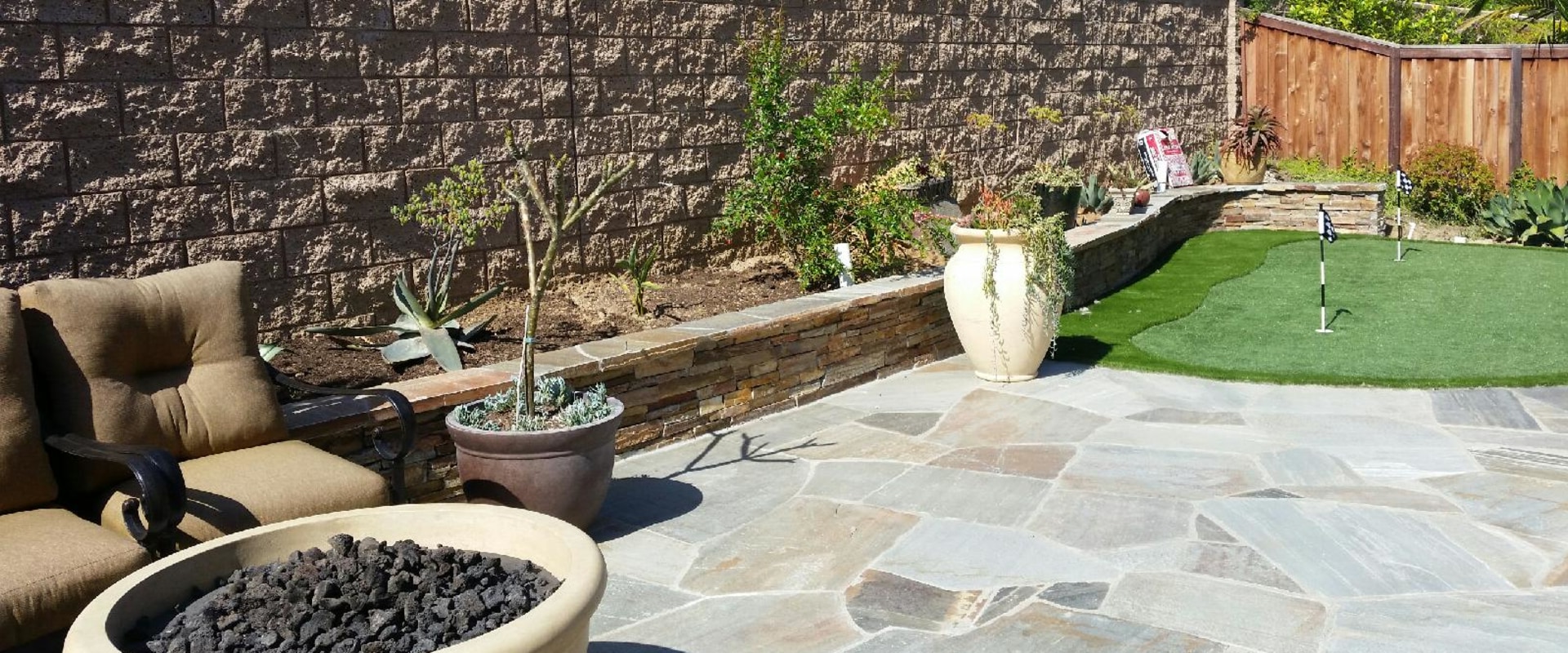 Is a patio considered hardscape?